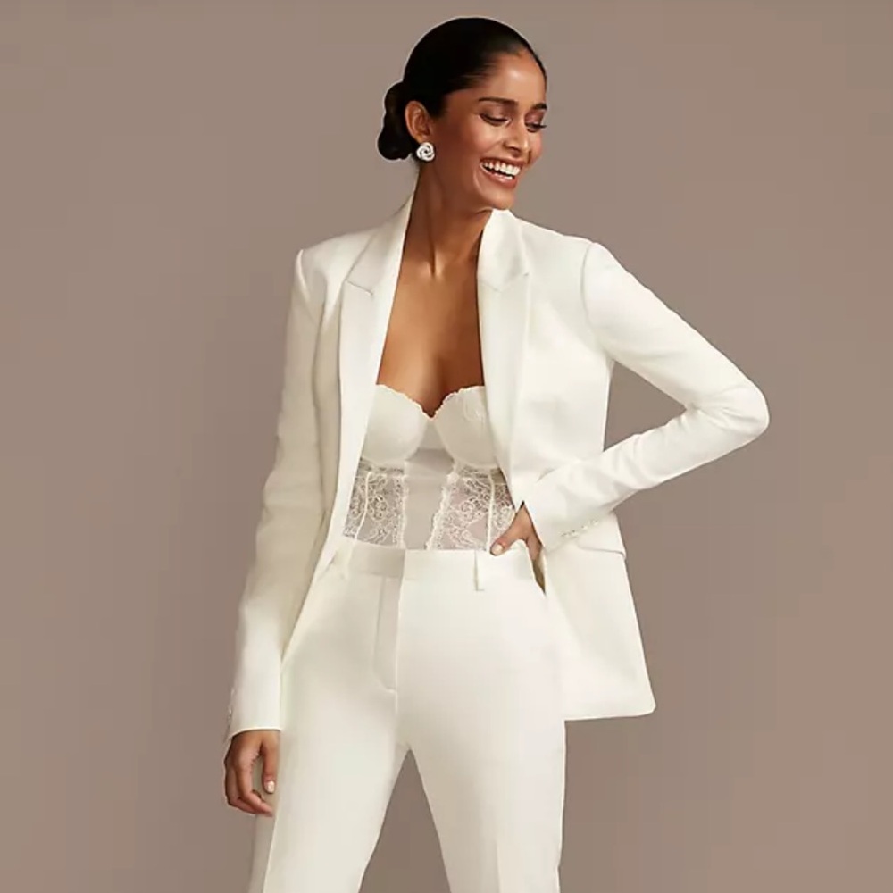 DAVID'S BRIDAL Single Button Relaxed Fit Suit Jacket